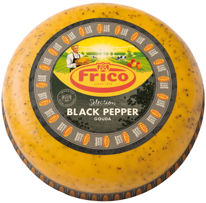 Selection black pepper Gouda