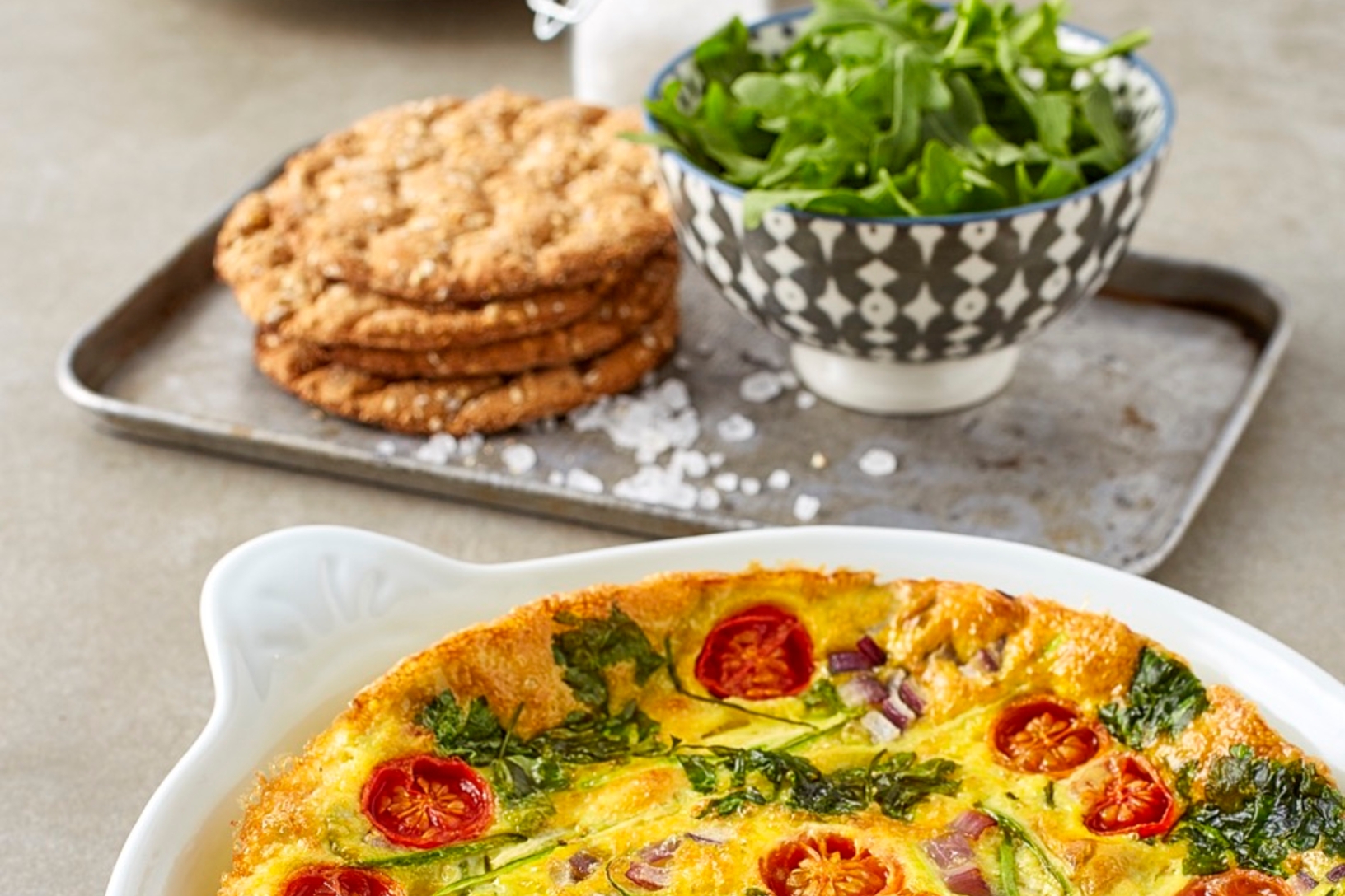 Egyptian eggah with cheese & zucchini