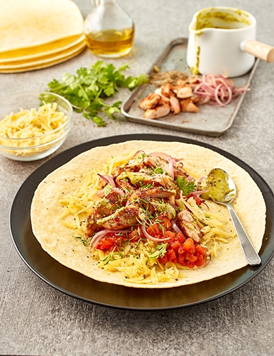 Juicy shish tawook wrap
