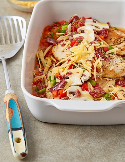 Baked chicken pizzaiola