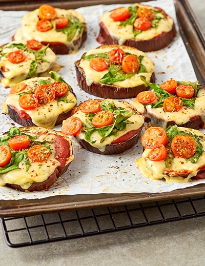 Eggplant pizzas
