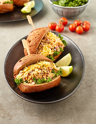 Tuna melt bun with a middle eastern twist