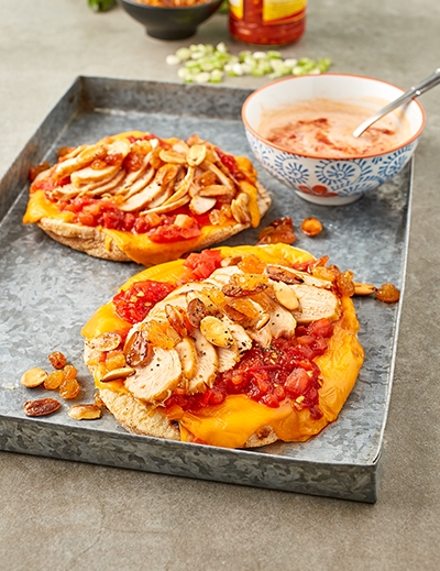 Moroccan spicy chicken & cheese sandwich